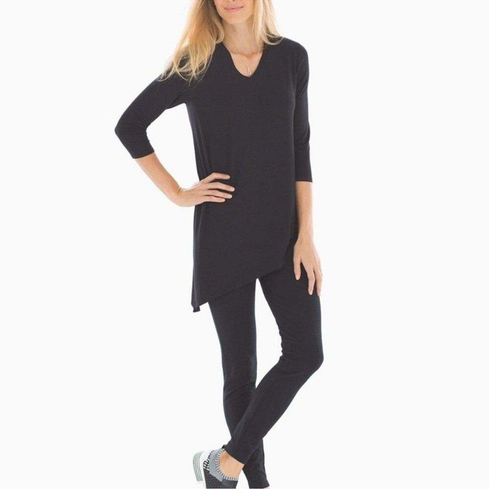 SOMA Asymmetrical 3/4 Sleeve Tunic Tee Size Medium NWT
